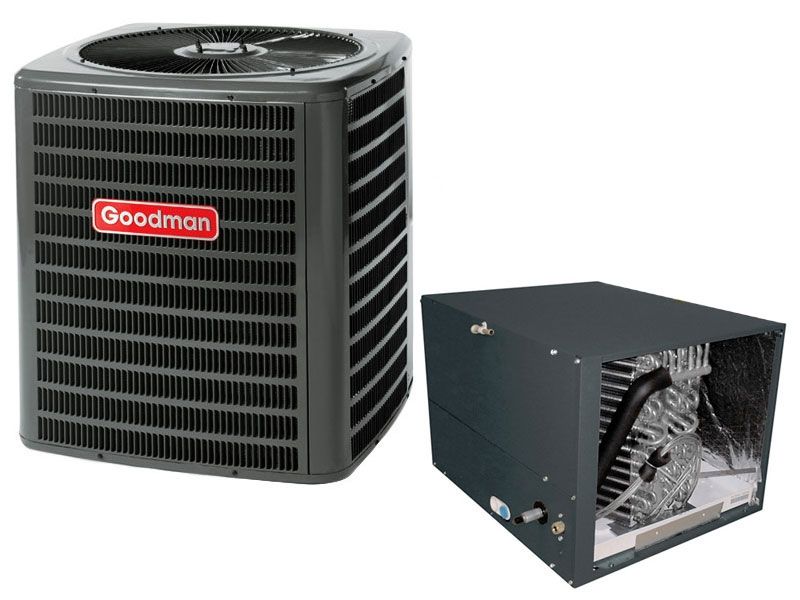 Goodman 2 Ton 14 SEER Heat Pump Split System - R410A Single Stage - Upflow / Downflow