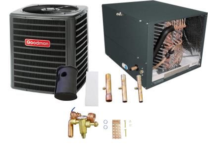 Goodman 5 Ton 14 SEER Heat Pump Split System - R410A Single Stage - Horizontal