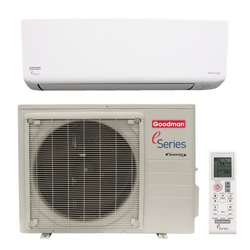 Goodman Mini Split E-Series 18,000 BTU Cooling + Heating Single Zone Wall Mounted System - 18 SEER2