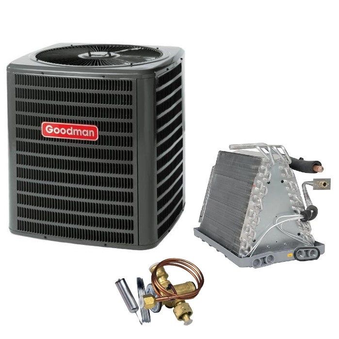 Goodman 2 Ton 14 SEER Heat Pump Split System - R410A Single Stage - Upflow / Downflow