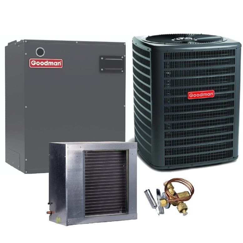 Goodman 2 Ton 13.4 SEER2 Air Conditioner Split System - R410A Single Stage - Horizontal