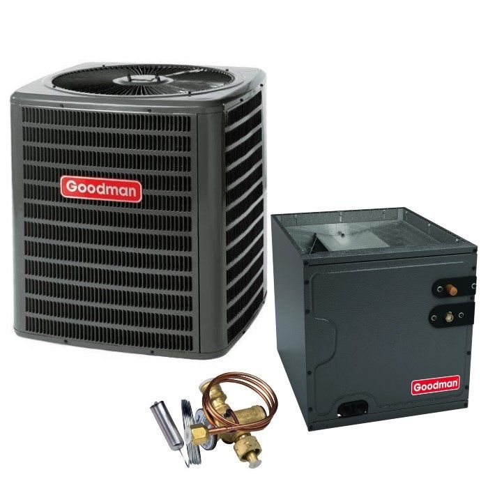 Goodman 3.5 Ton 14 SEER Heat Pump Split System - R410A Single Stage - Upflow / Downflow