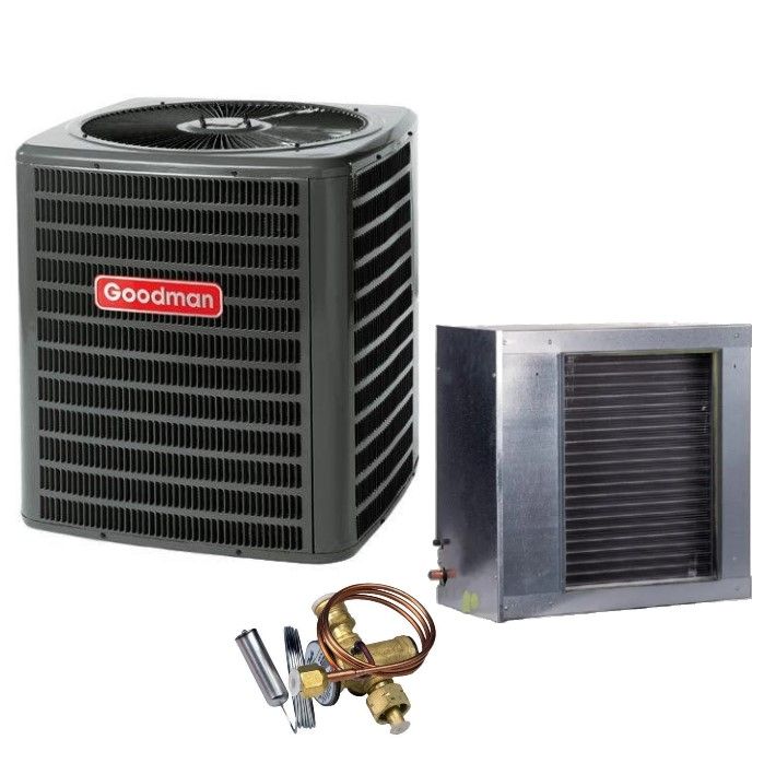 Goodman 3.5 Ton 14 SEER Heat Pump Split System - R410A Single Stage - Horizontal