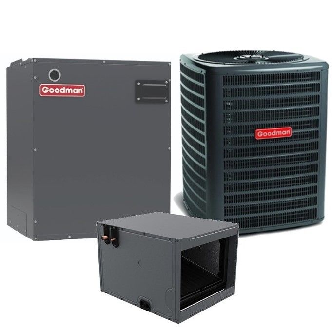 Goodman 2 Ton 13.4 SEER2 Air Conditioner Split System - R410A Single Stage - Horizontal