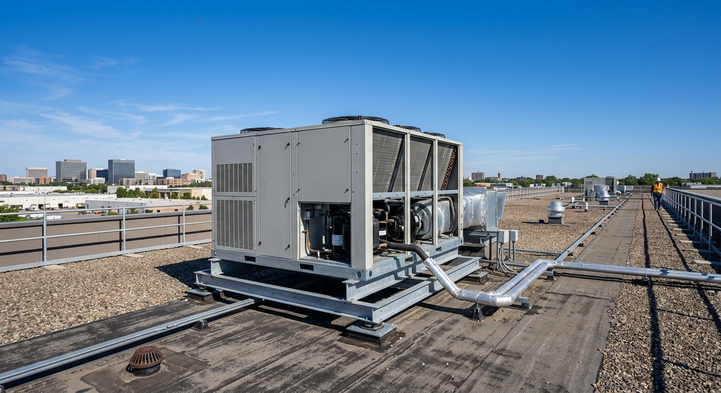 Commercial rooftop packaged HVAC unit